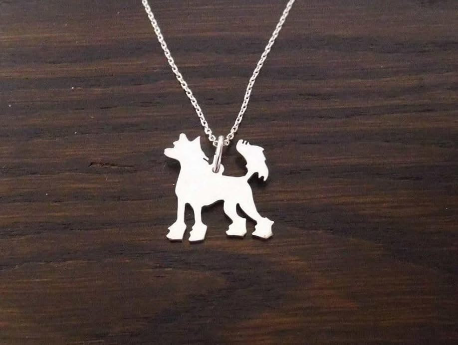 Chinese Crested sterling silver pendant