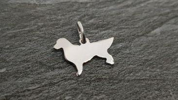 Golden retriever pendant sterling silver