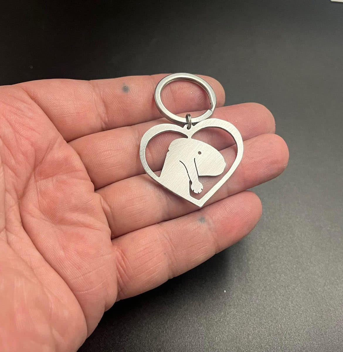 Bedlington terrier keyring