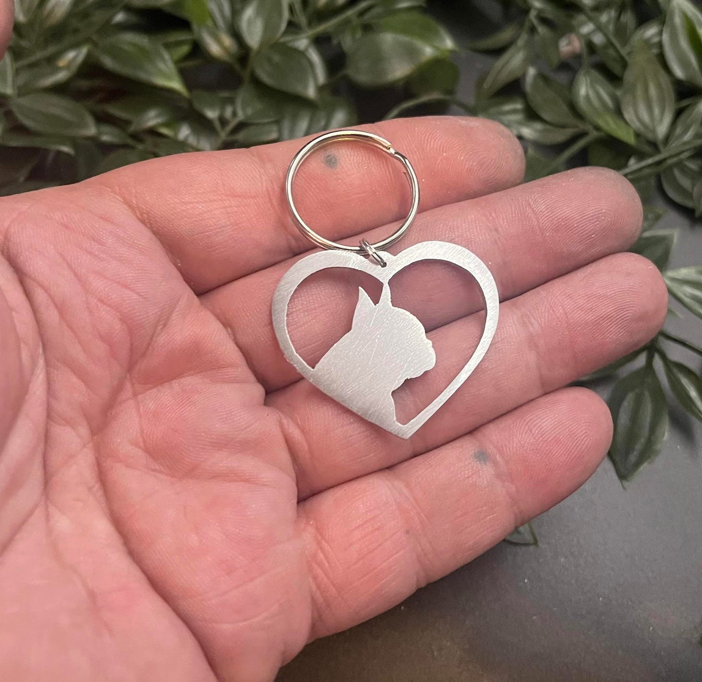 Boston terrier keyring