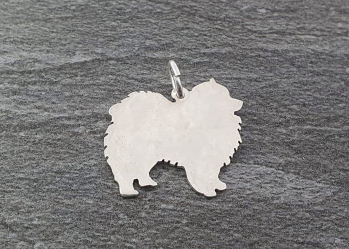 Keeshond pendant sterling silver