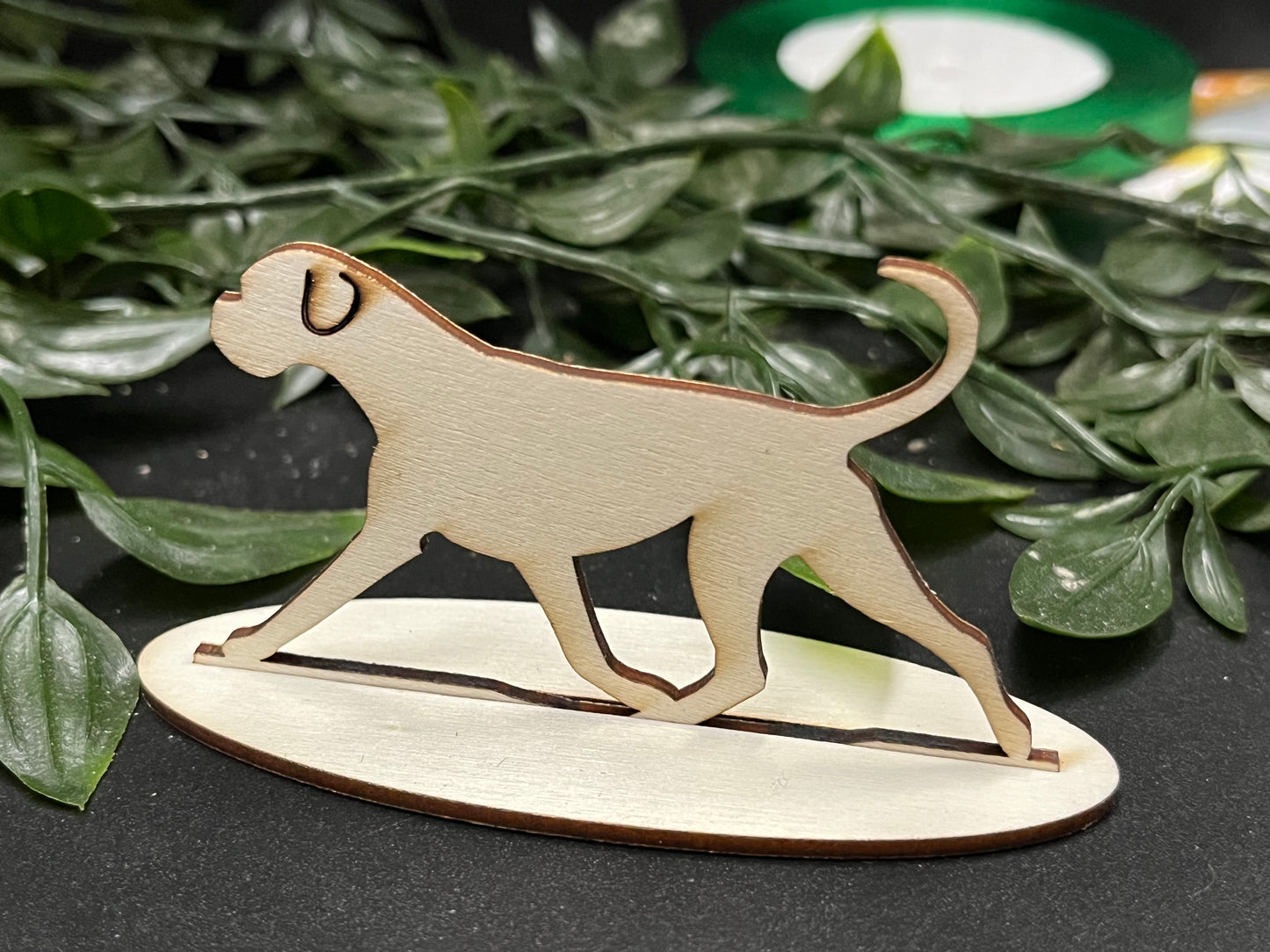 Boxer Dog wood ornament