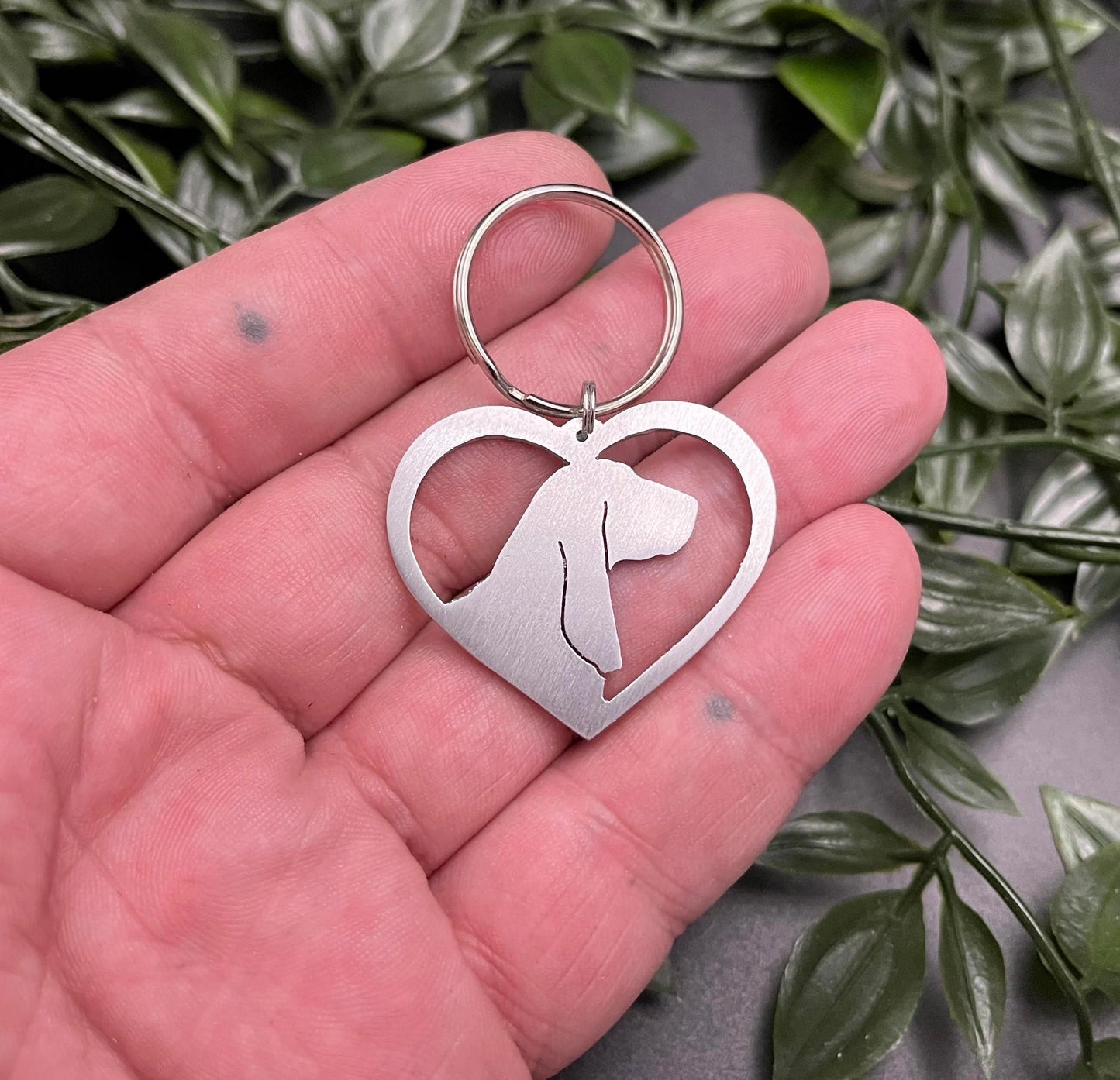 Basset hound Keyring