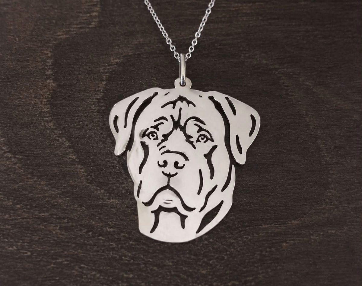 Rottweiler pierced pendant sterling silver