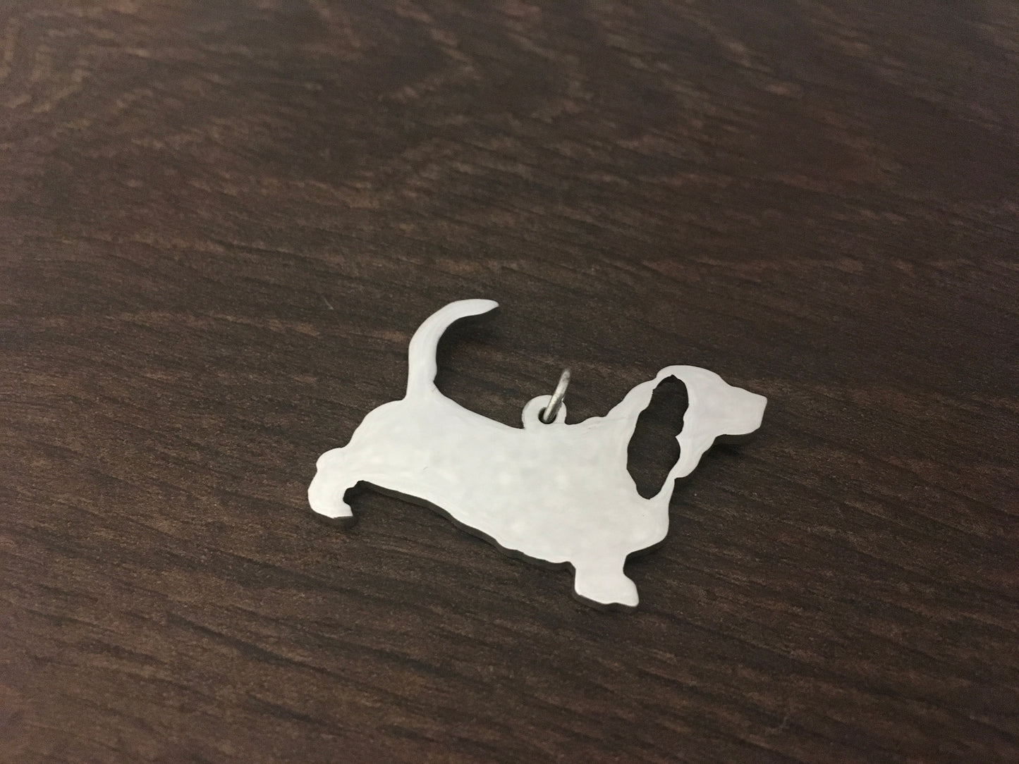 Bassett hound pendant sterling silver