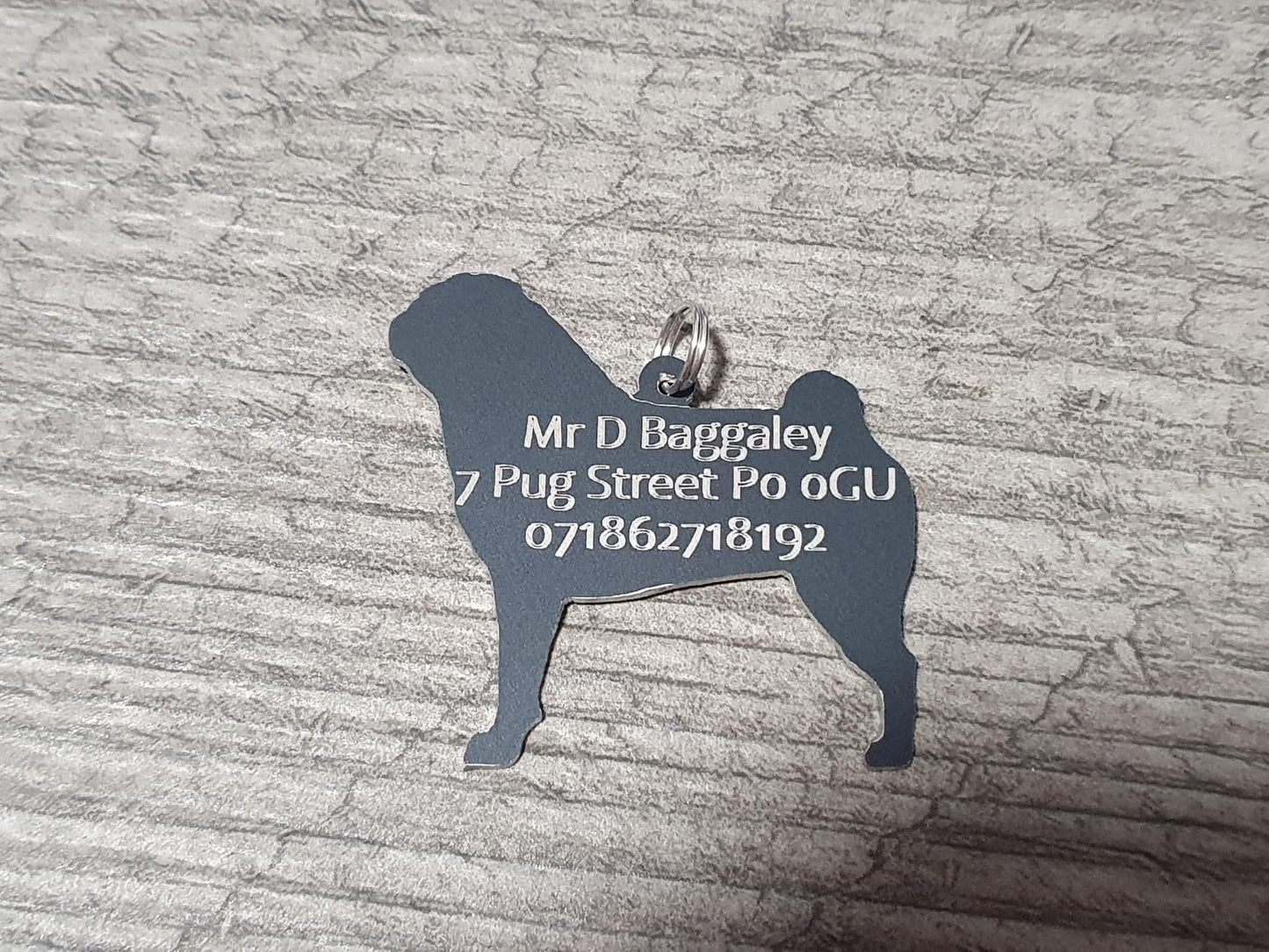 Pug dog tag