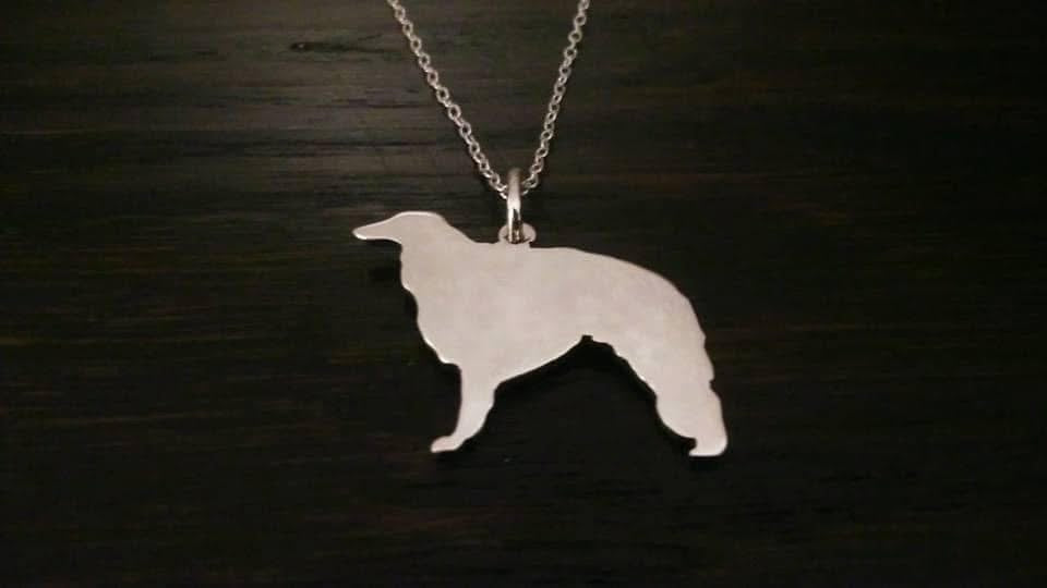 Borzoi pendant sterling silver