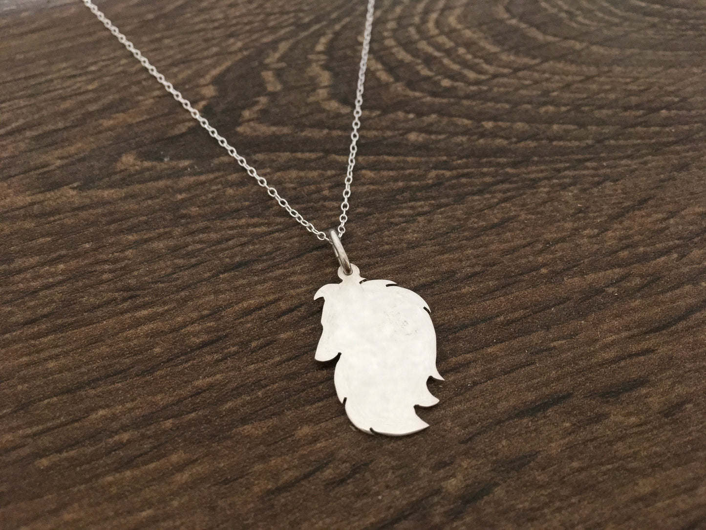 Sheltie head pendant sterling silver