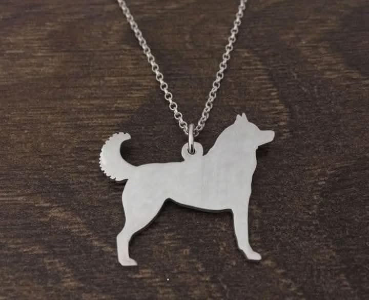 Husky pendant sterling silver