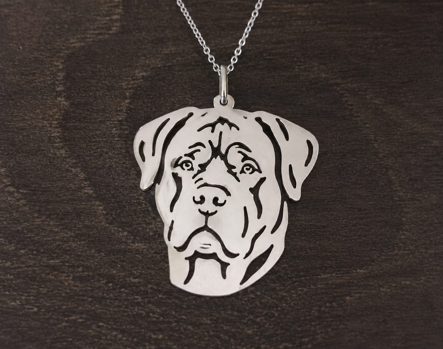 Rottweiler sterling silver pendant