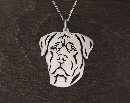 Rottweiler sterling silver pendant