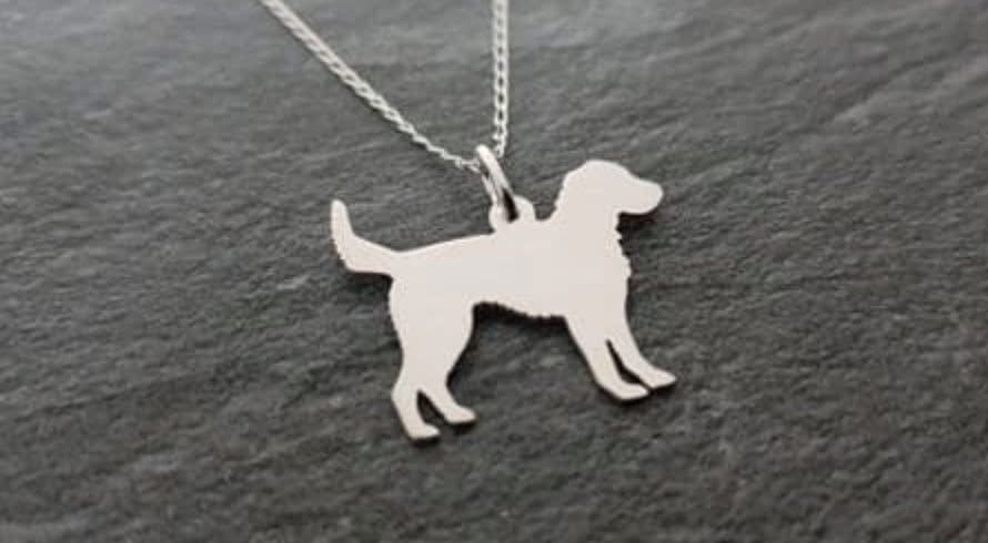 Labradoodle pendant sterling silver
