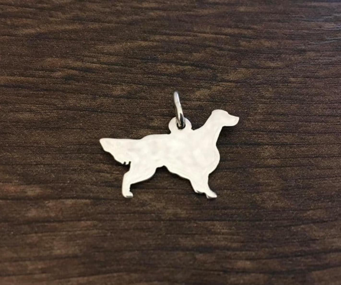 English Setter sterling silver pendant