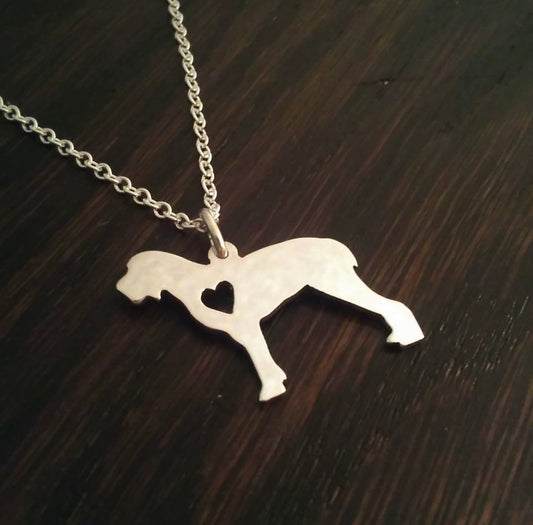 Italian Spinone heart pendant