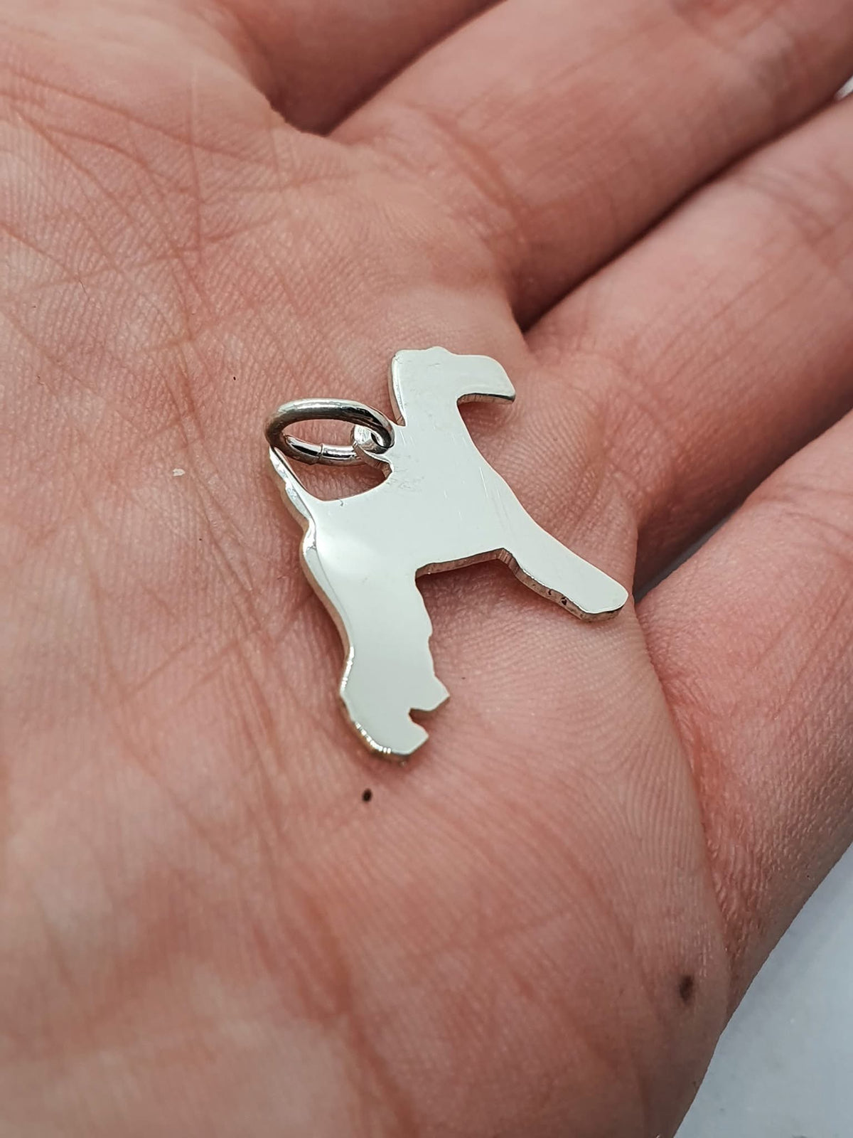 Fox terrier pendant sterling silver