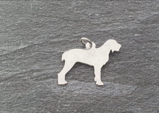 Italian spinone sterling silver pendant