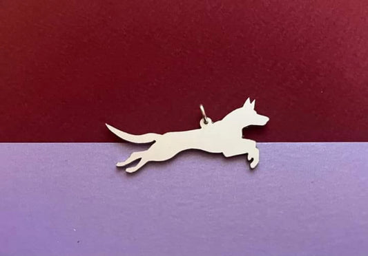 Malinois leaping pendant